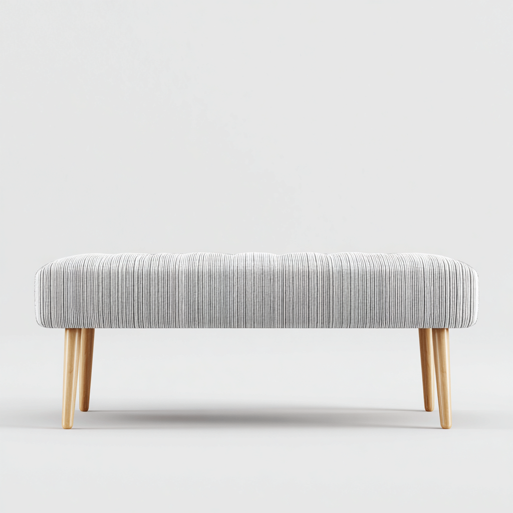 Banc d'entrée tissu 91x36x45 cm - gris - design minimaliste - adapté à l'entrée-Shelterilo