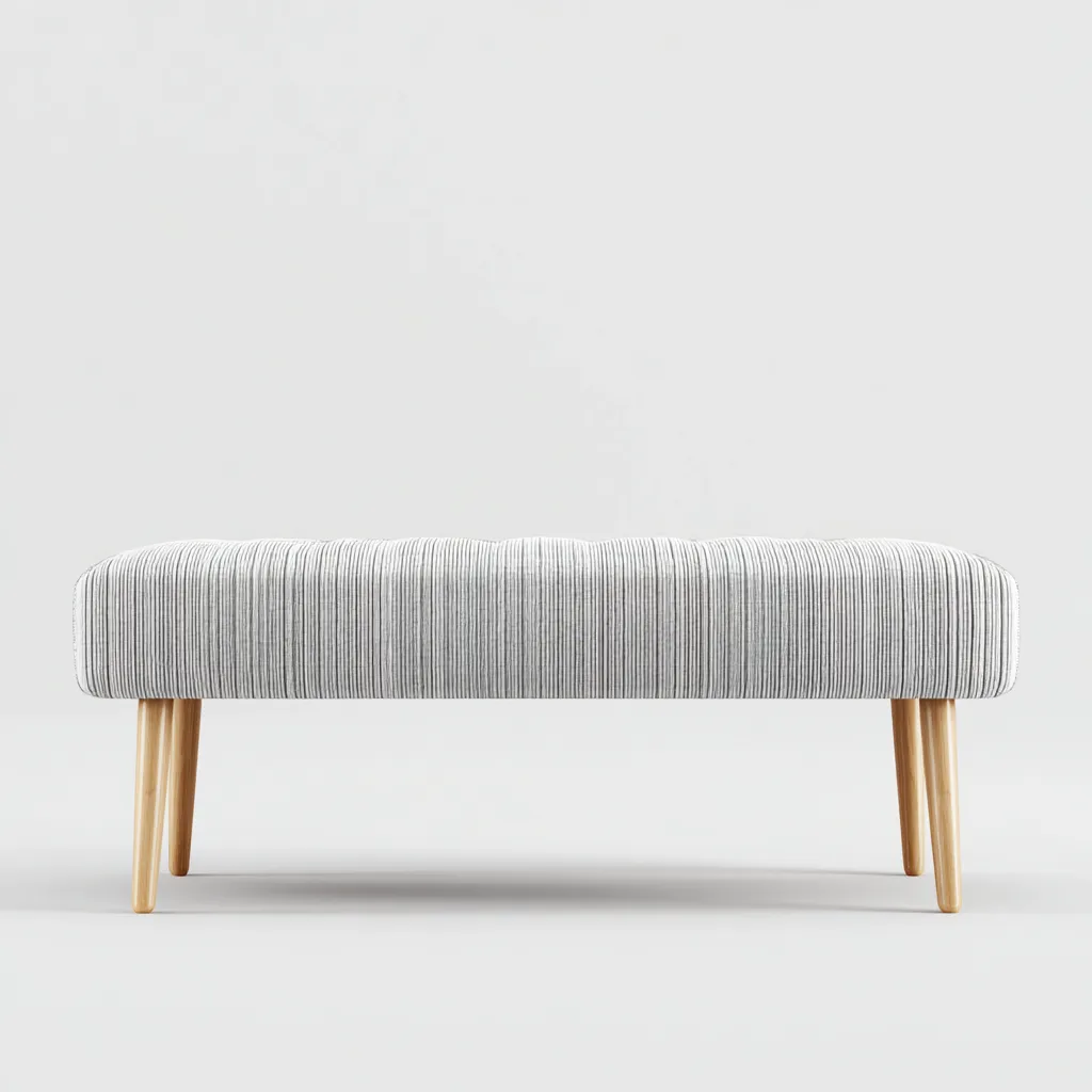 Banc d'entrée tissu 91x36x45 cm - gris - design minimaliste - adapté à l'entrée-Shelterilo