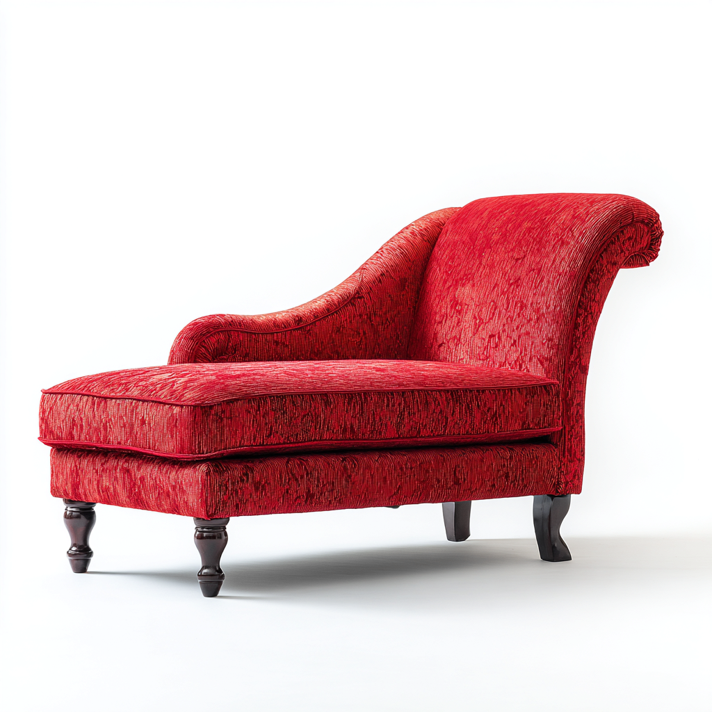 Chaise longue Tissu 186x78x88 cm - Rouge - Style classique-Shelterilo