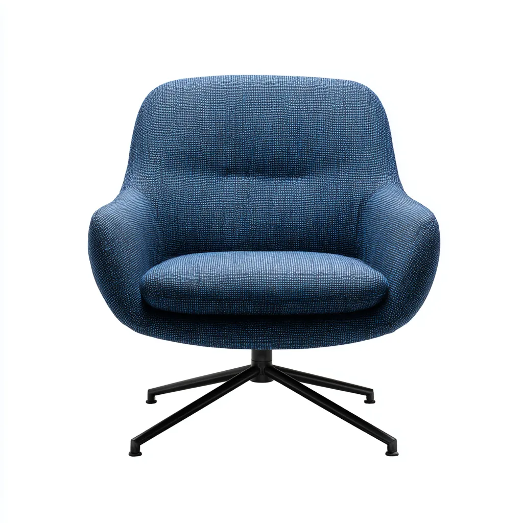 Fauteuil tissu 78x75x90 cm bleu adapté au salon design moderne-Shelterilo