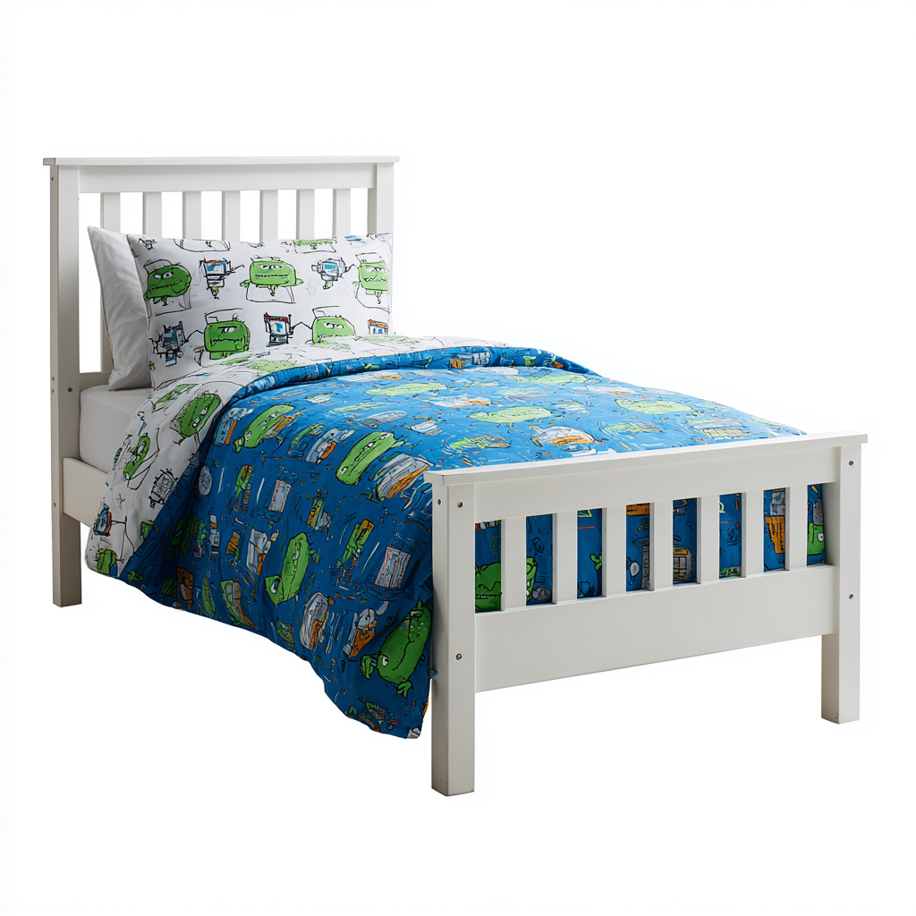 Lit pour enfants bois massif 200x100x90 cm - blanc - adapté au salon - style classique-Shelterilo
