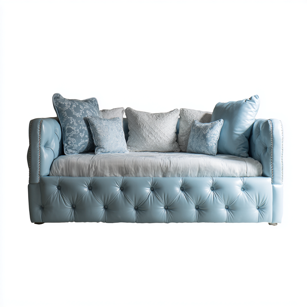 Canape-lit Cuir 200x90x85 cm - Bleu - Design Moderne-Shelterilo