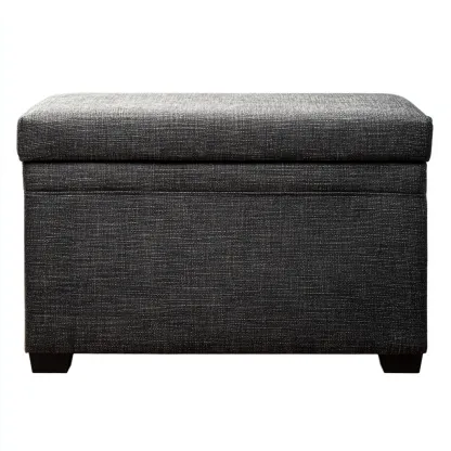 Banc d'entrée tissu rembourré 80x40x45 cm - gris foncé - design moderne - adapté à l'entrée-Shelterilo
