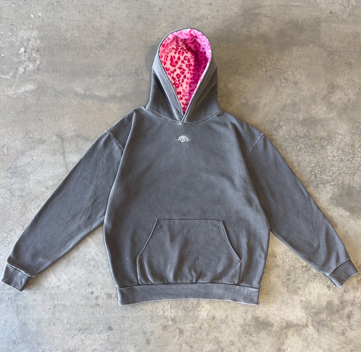 FLEECE LINED PINK CHEETAH HOODIE