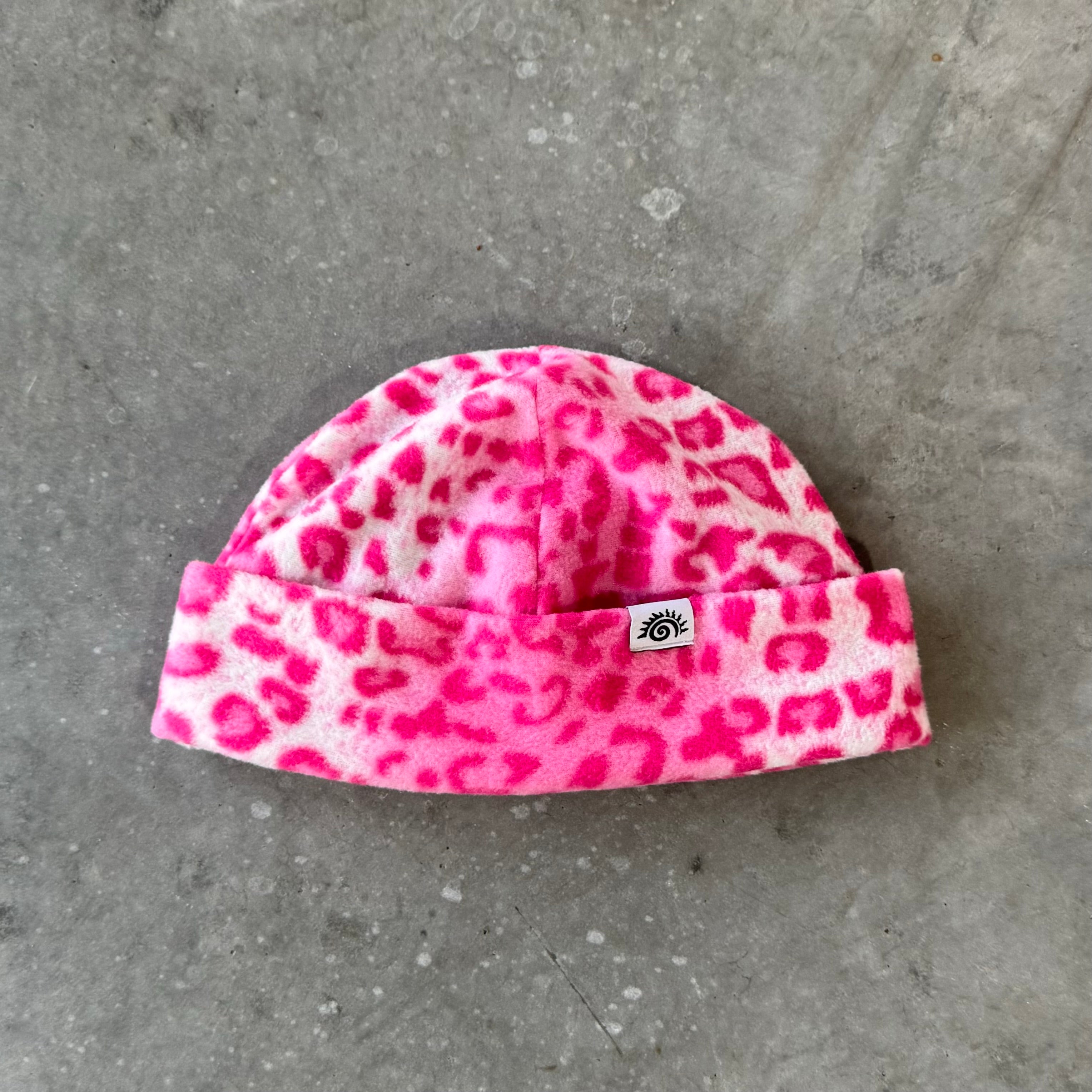 PINK CHEETAH BEANIE