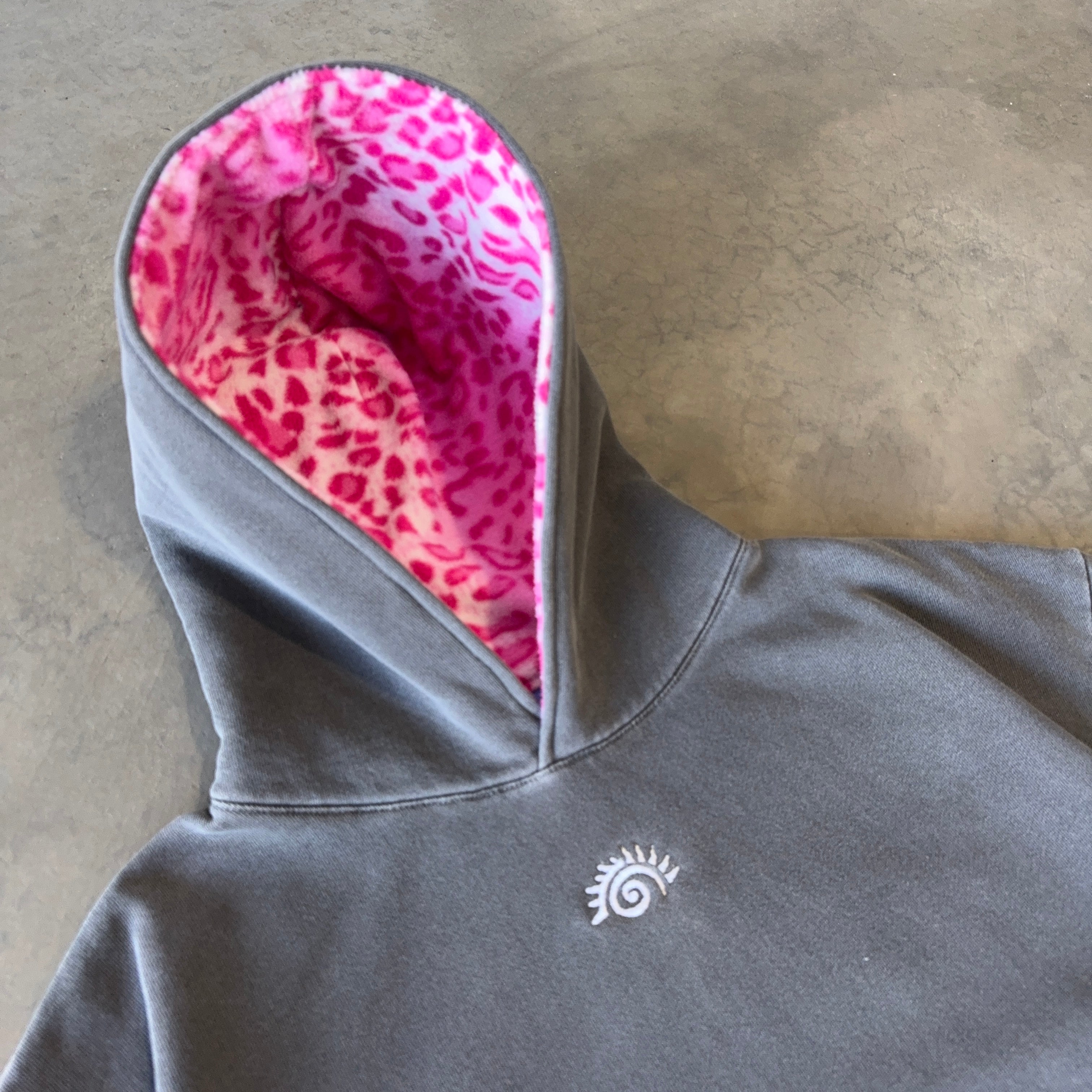 FLEECE LINED PINK CHEETAH HOODIE