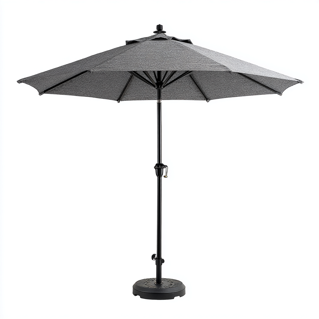 Ombrelloni da giardino - tessuto-metallo - 258x258x247 cm - grigio - design moderno-Villause