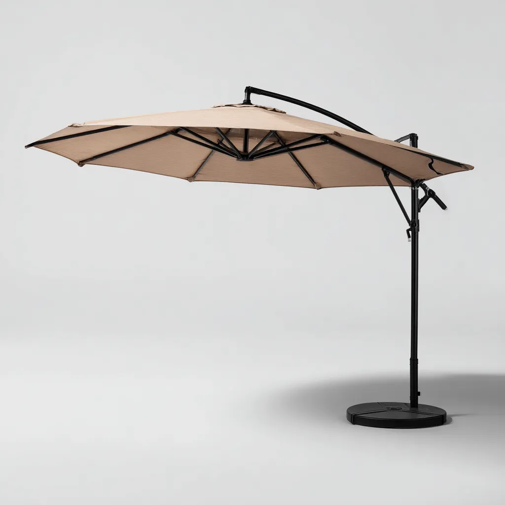 Ombrelloni da giardino - tessuto-metallo - 300x300x255 cm - beige - design moderno-Villause