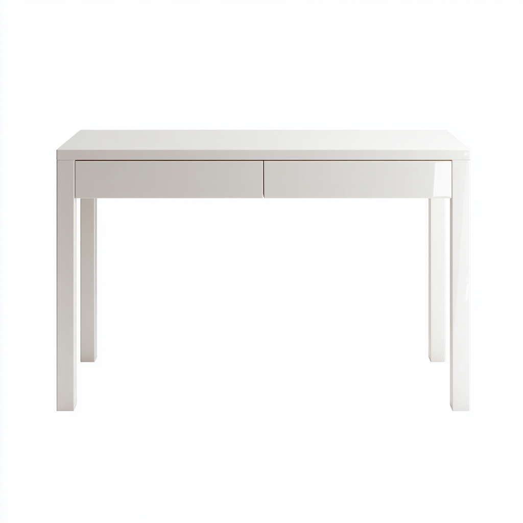 Scrivania-legno-laccato-120x55x75 cm-bianco-stile moderno-Villause