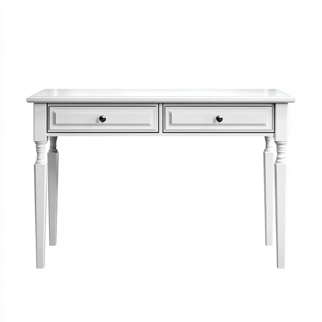 Scrivania-legno-laccato-120x50x76 cm-bianco-stile classico-Villause