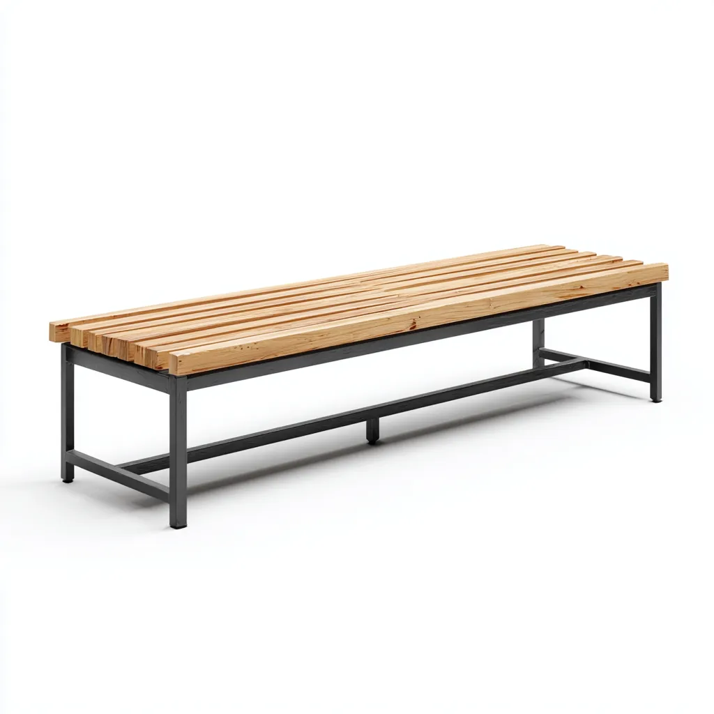Panche da giardino - legno-metallo - 180x40x45 cm - naturale-nero - design minimalista-Villause