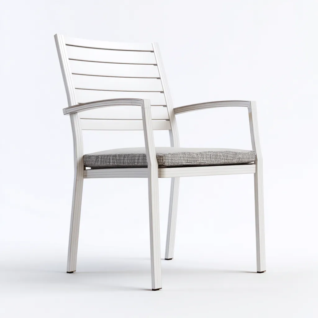 Poltrona da giardino-metallo-56x61x88 cm-bianco-grigio-design moderno-Villause