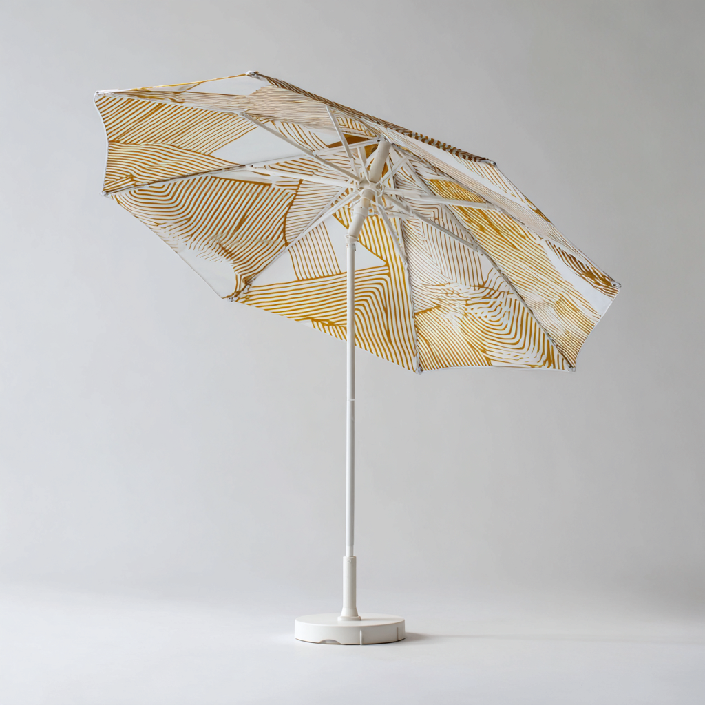 Ombrelloni da giardino - tessuto-metallo - 212x212x224 cm - giallo-bianco - design contemporaneo-Villause