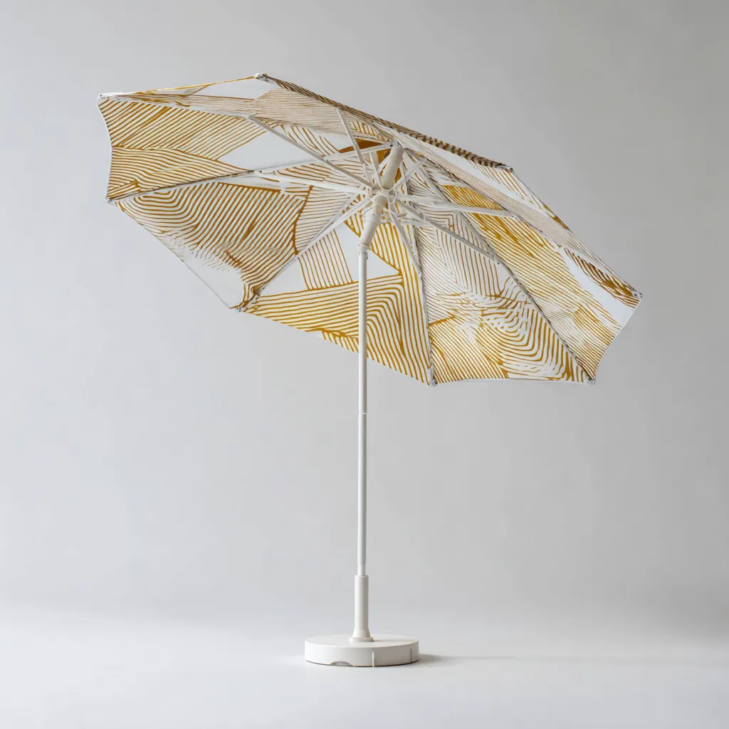 Ombrelloni da giardino - tessuto-metallo - 212x212x224 cm - giallo-bianco - design contemporaneo-Villause