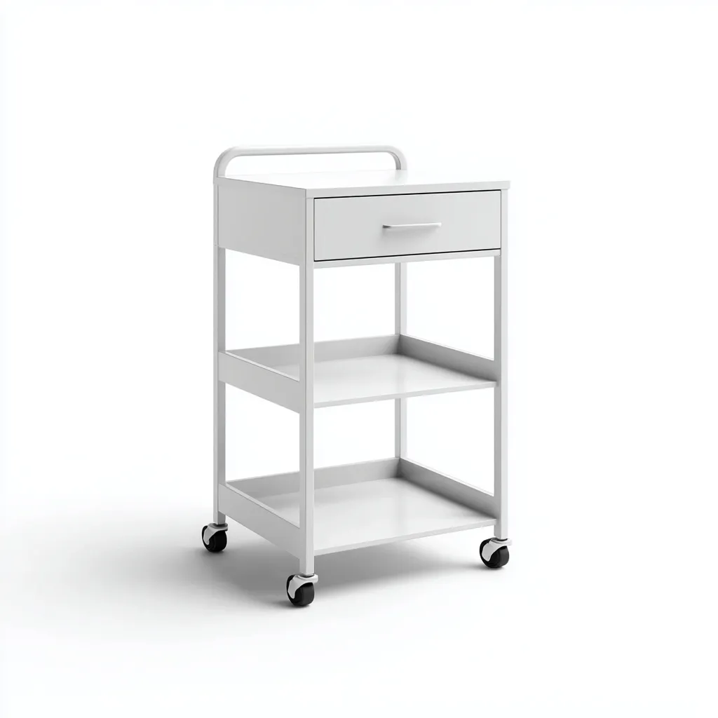 Carrello da cucina-metallo-63x42x89 cm-bianco-design moderno-Villause