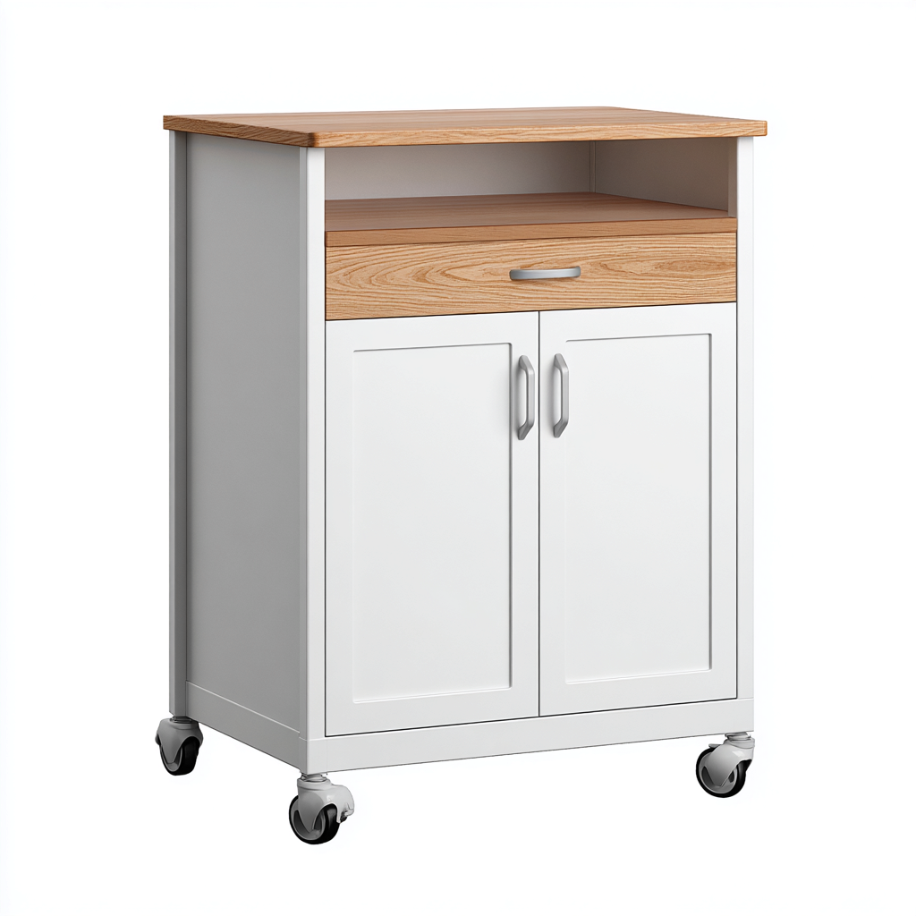 Armadietto da cucina-legno massello-legno composito-72x44x94 cm-rovere-bianco-design moderno-Villause