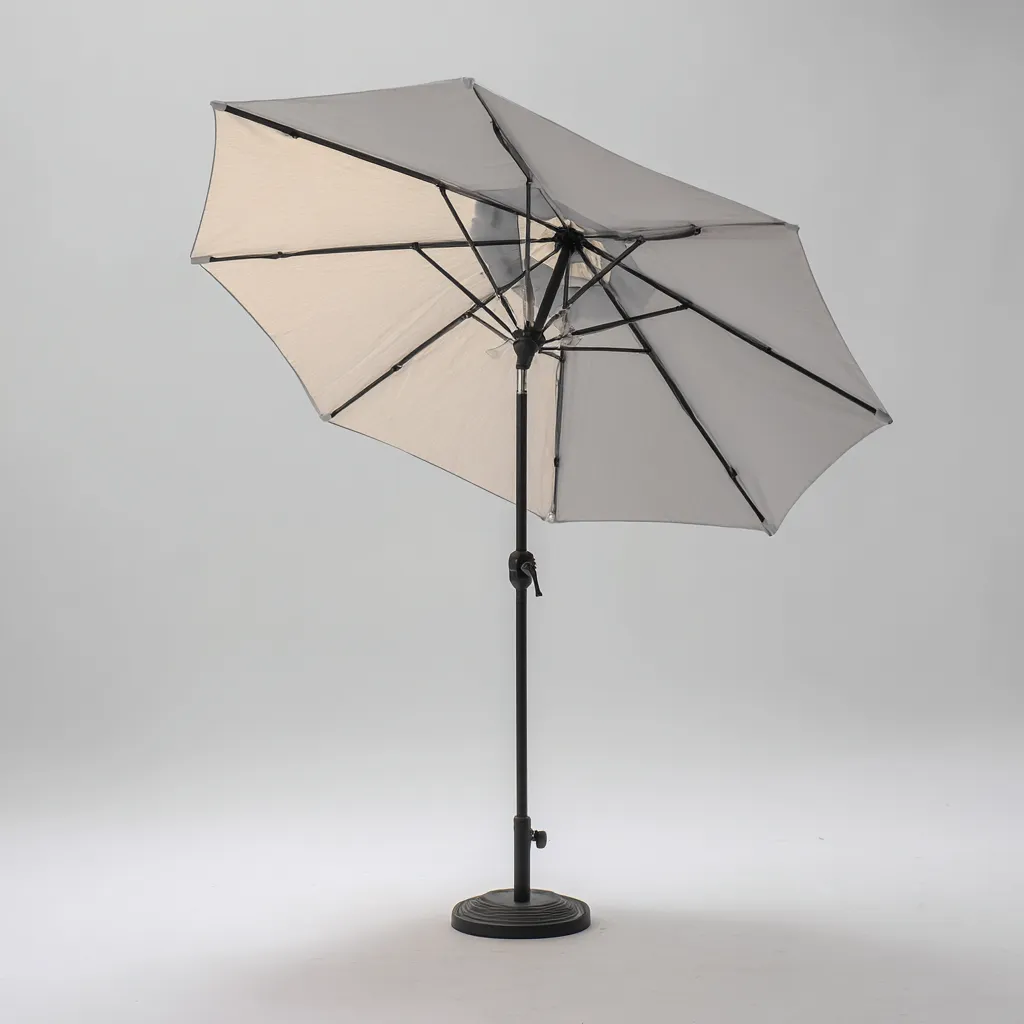 Ombrelloni da giardino - tessuto-metallo - 255x255x245 cm - grigio - design moderno-Villause