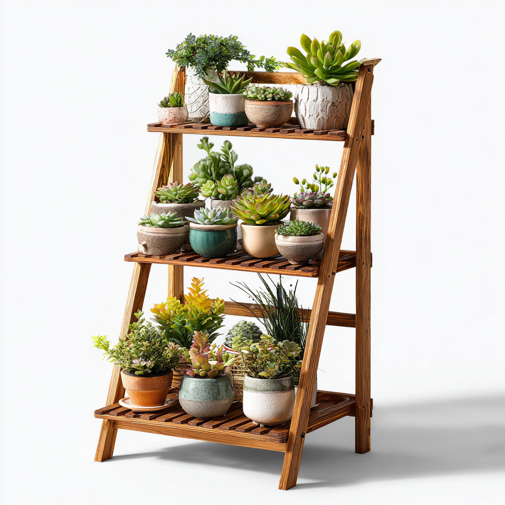 Supporti per piante-legno-70x32x110 cm-naturale-rustico-Villause