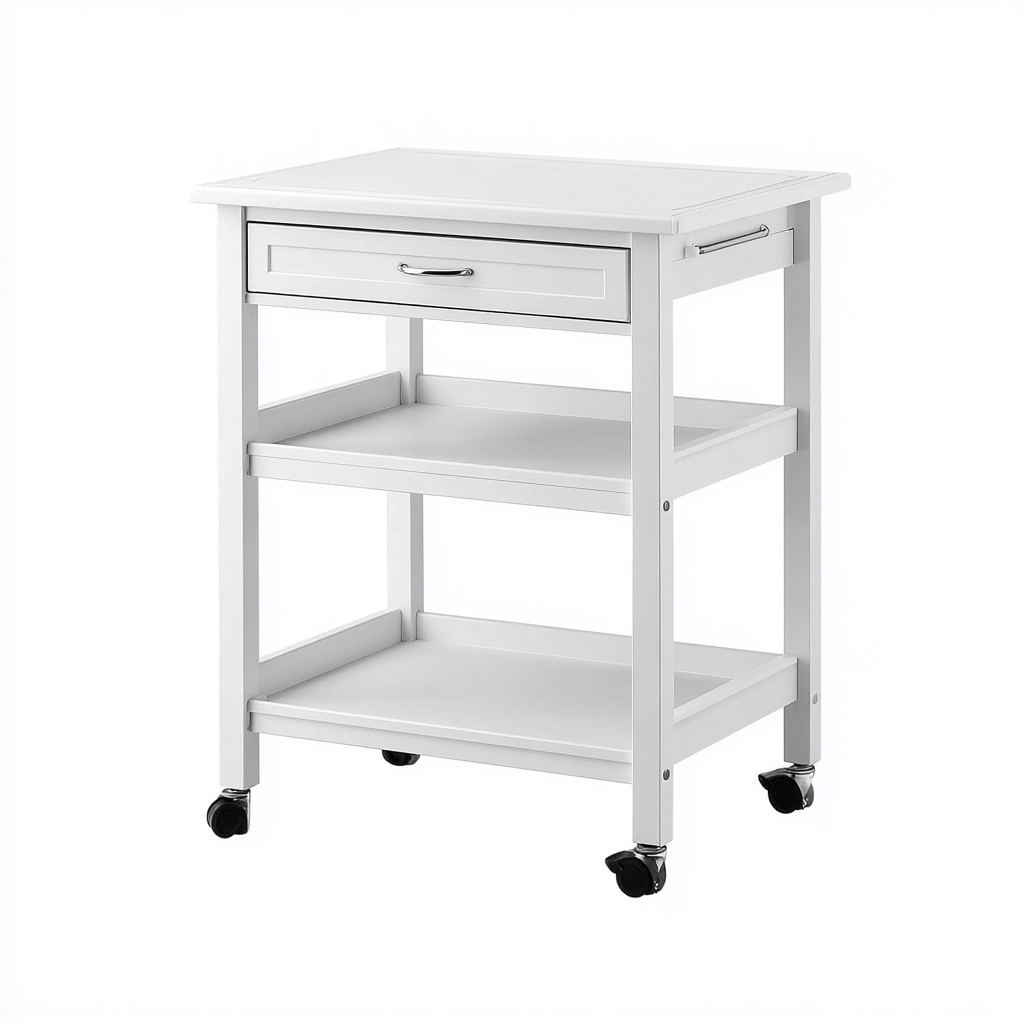 Carrello da cucina-metallo-78x46x90 cm-bianco-design moderno-Villause