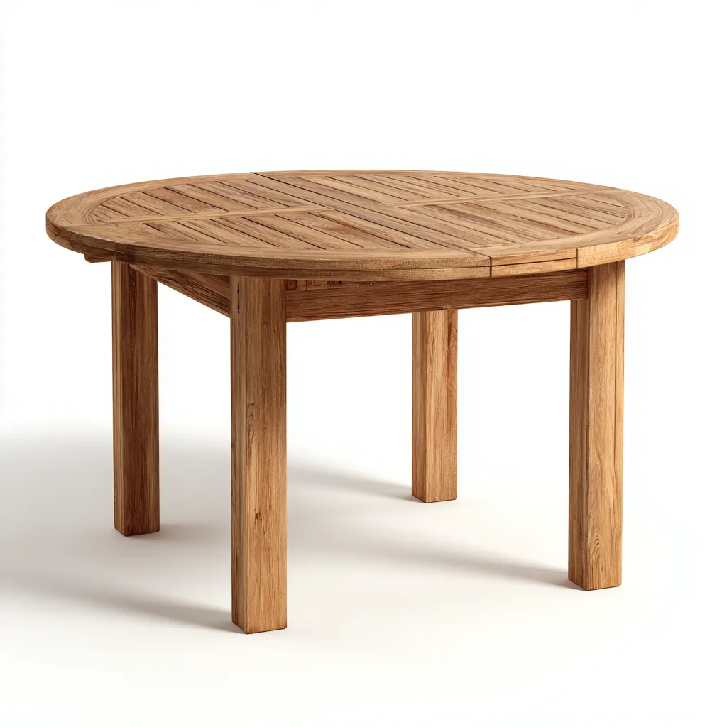 Tavolo da giardino - legno - 110x110x74 cm - naturale - design classico-Villause