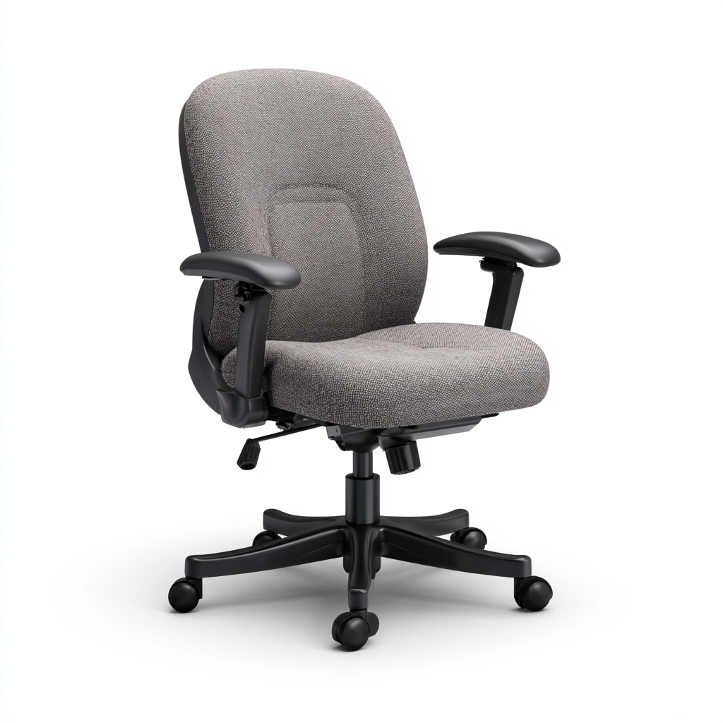 Sedia da ufficio ergonomica-tessuto-metallo-56x51x112 cm-grigio-design moderno-Villause