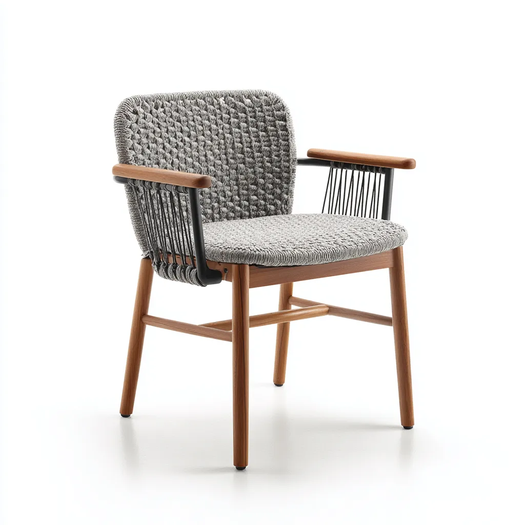 Poltrona da giardino-legno-58x60x84 cm-grigio-design moderno-Villause