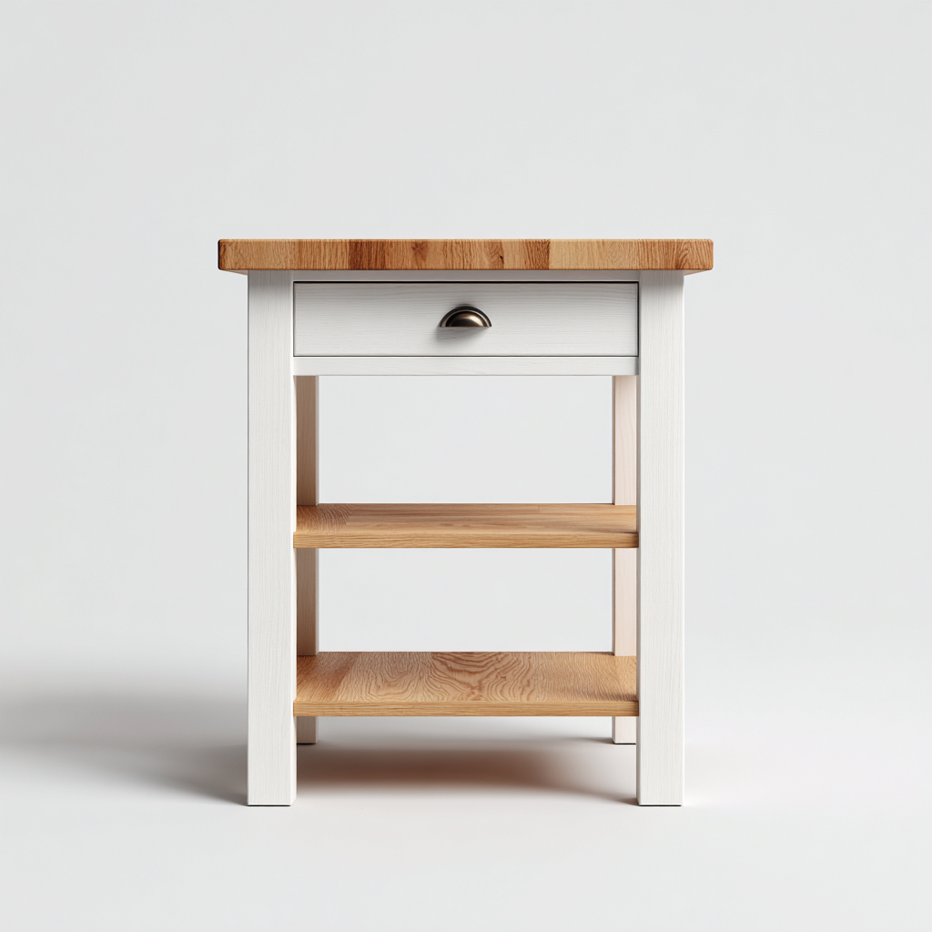 Armadietto da cucina-legno massello-legno composito-50x38x78 cm-rovere-bianco-design classico-Villause