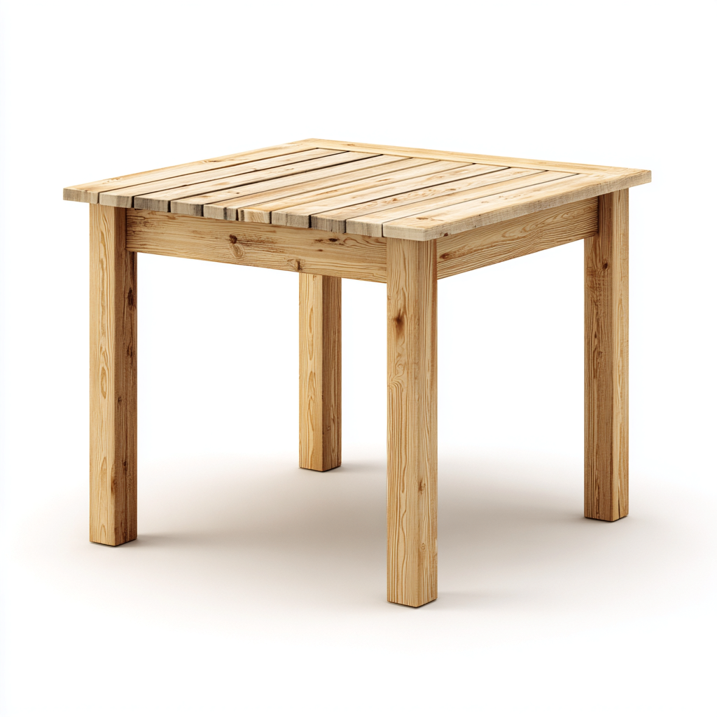 Tavolo da giardino - legno - 85x85x76 cm - naturale - design rustico-Villause