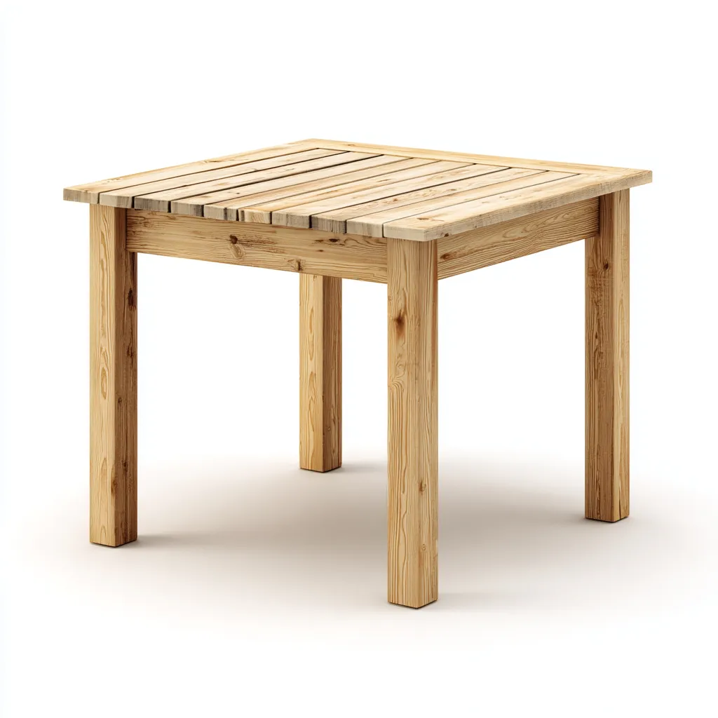 Tavolo da giardino - legno - 85x85x76 cm - naturale - design rustico-Villause