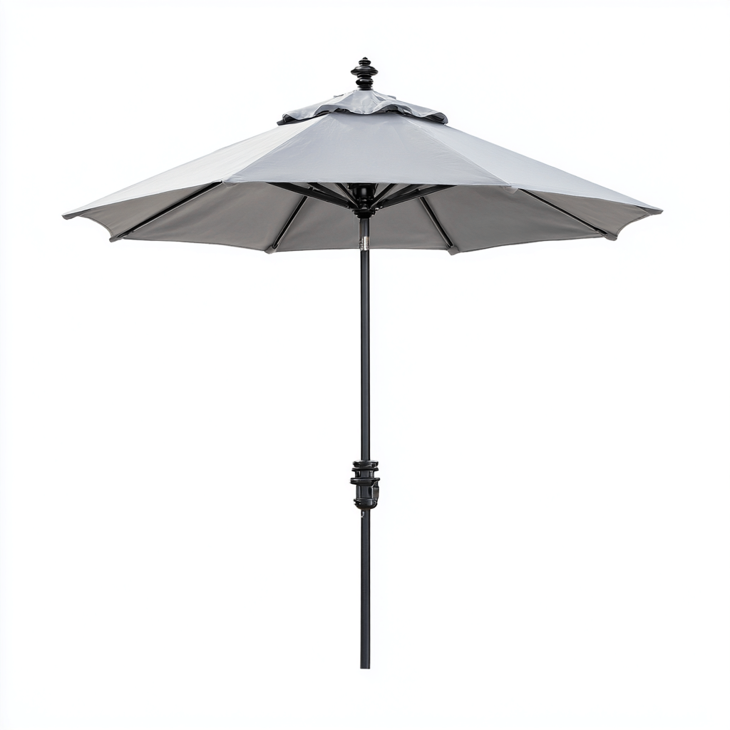 Ombrelloni da giardino - tessuto-metallo - 259x259x244 cm - grigio - design moderno-Villause