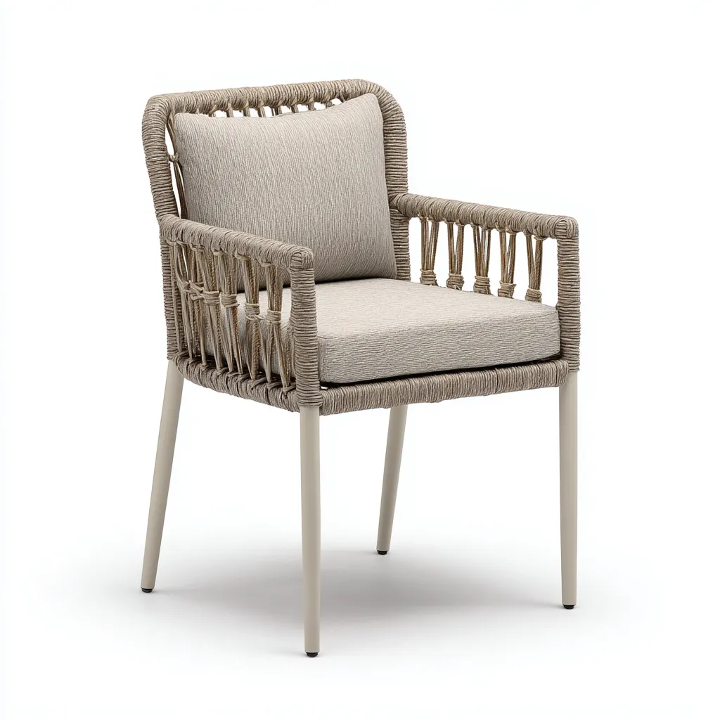 Poltrona da giardino-corda-60x63x86 cm-beige-design moderno-Villause