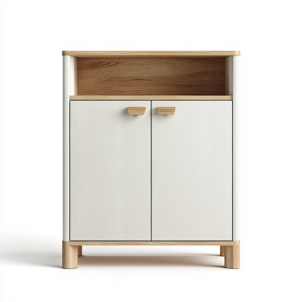 Armadietto da cucina-legno massello-legno composito-68x40x90 cm-rovere-bianco-design moderno-Villause