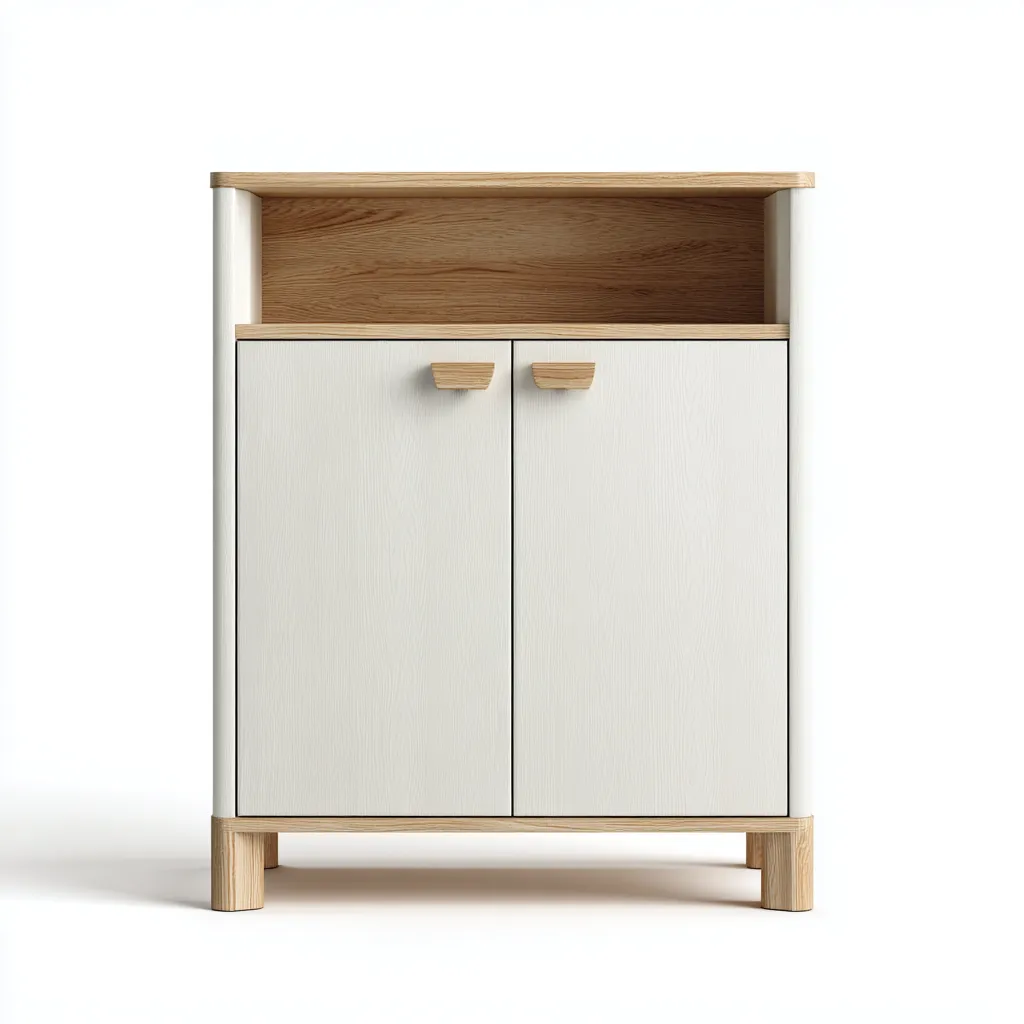 Armadietto da cucina-legno massello-legno composito-68x40x90 cm-rovere-bianco-design moderno-Villause