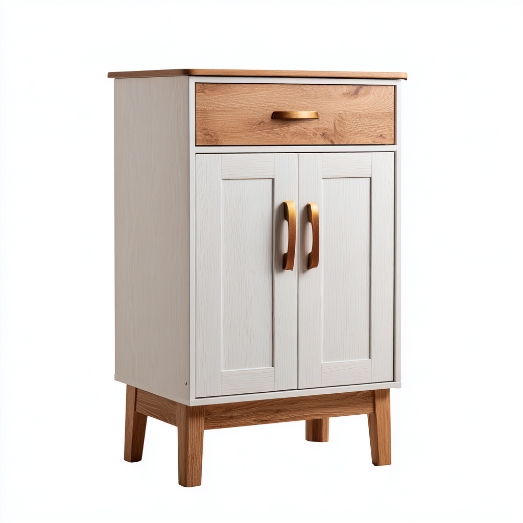 Armadietto da cucina-legno massello-legno composito-66x42x94 cm-rovere-bianco-design classico-Villause