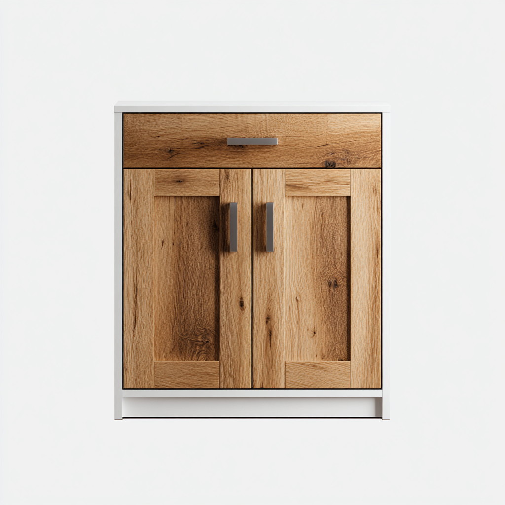 Armadietto da cucina-legno massello-legno composito-72x40x86 cm-rovere-bianco-design moderno-Villause