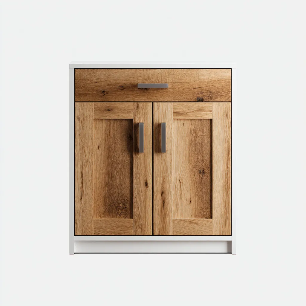 Armadietto da cucina-legno massello-legno composito-72x40x86 cm-rovere-bianco-design moderno-Villause