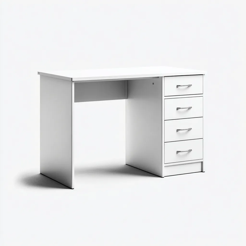 Scrivania-legno-laccato-120x50x75 cm-bianco-stile moderno-Villause