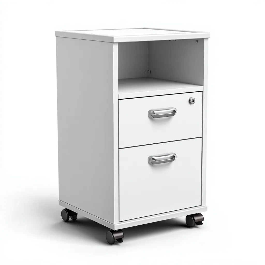 Armadio per ufficio-metallo-laminato-46x40x68 cm-bianco-stile moderno-Villause