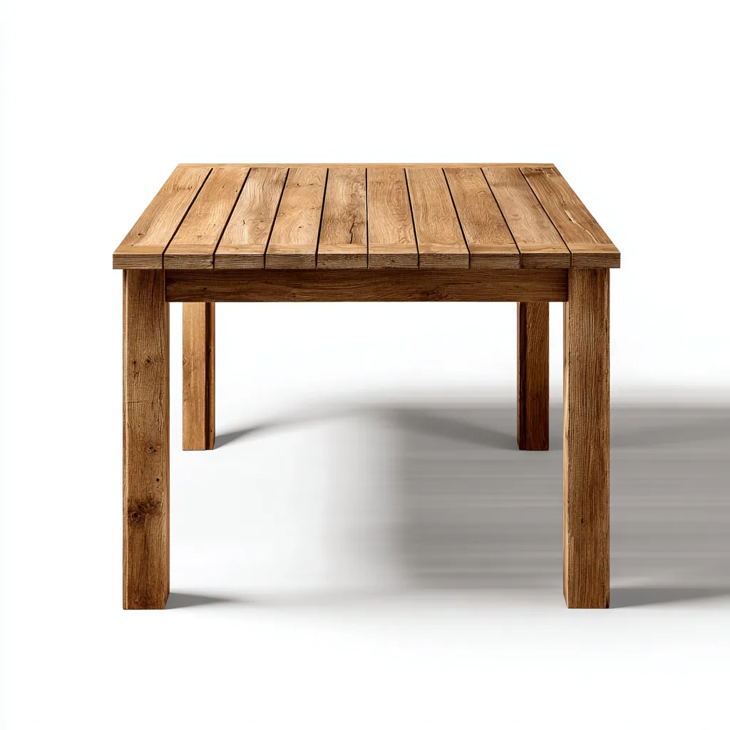 Tavolo da giardino - legno - 140x80x75 cm - naturale - design rustico-Villause