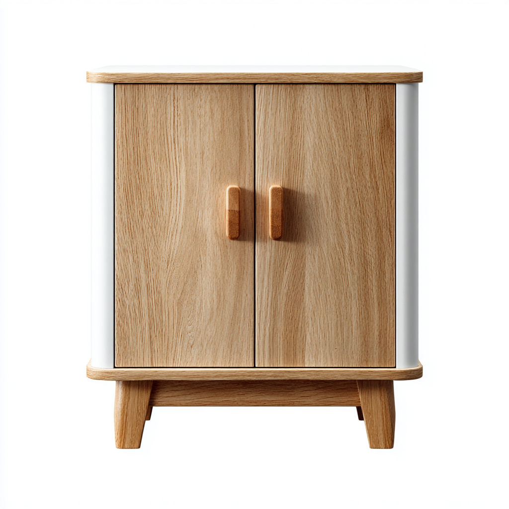 Armadietto da cucina-legno massello-legno composito-58x38x76 cm-rovere-bianco-design moderno-Villause