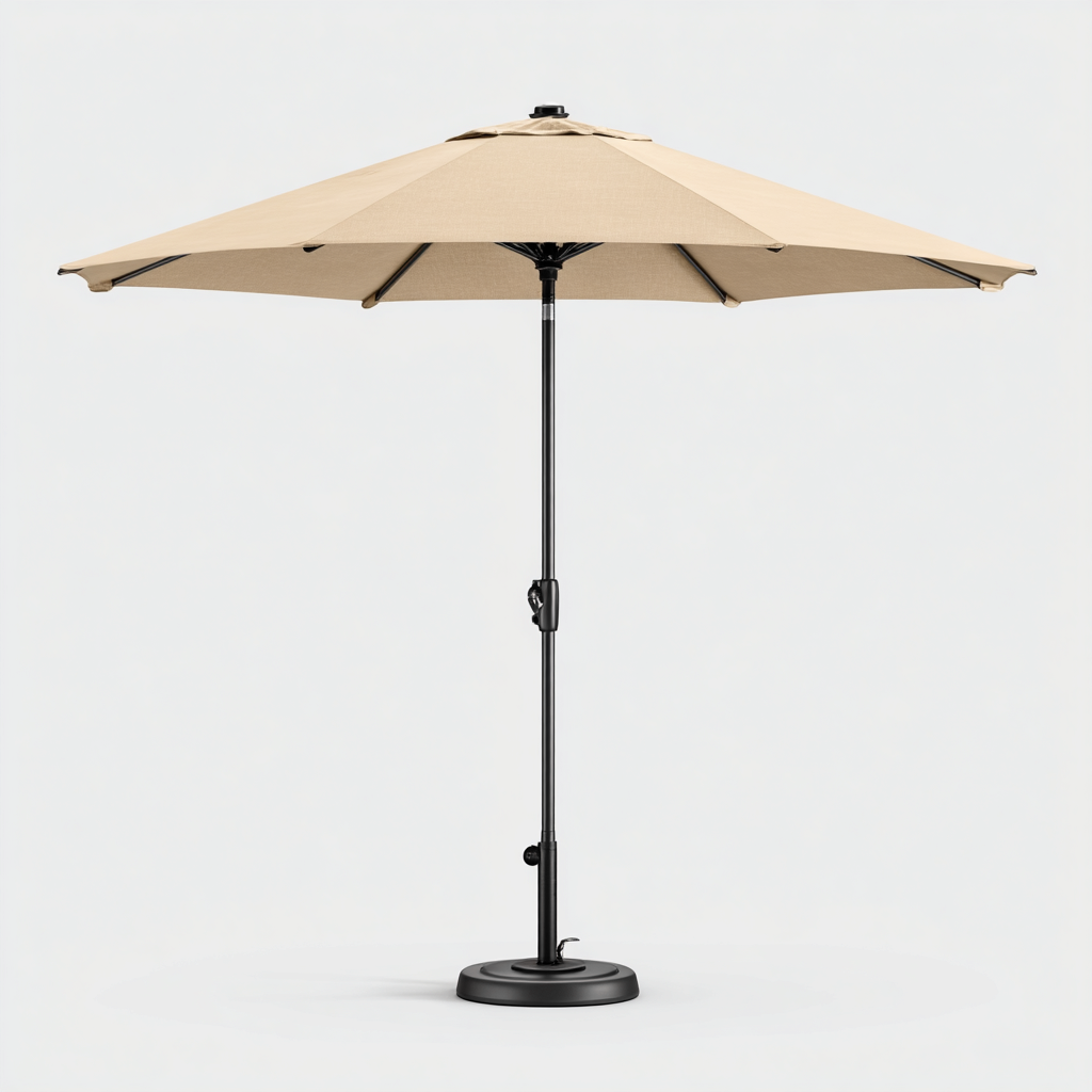 Ombrelloni da giardino - tessuto-metallo - 270x270x250 cm - beige - design moderno-Villause