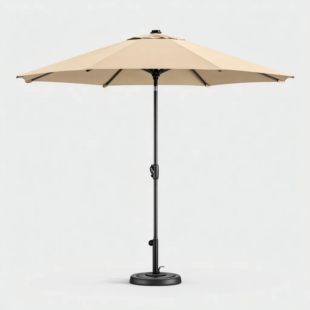 Ombrelloni da giardino - tessuto-metallo - 270x270x250 cm - beige - design moderno-Villause