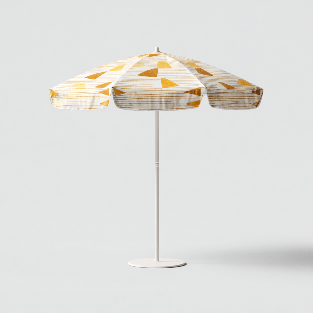 Ombrelloni da giardino - tessuto-metallo - 208x208x223 cm - giallo-bianco - design contemporaneo-Villause