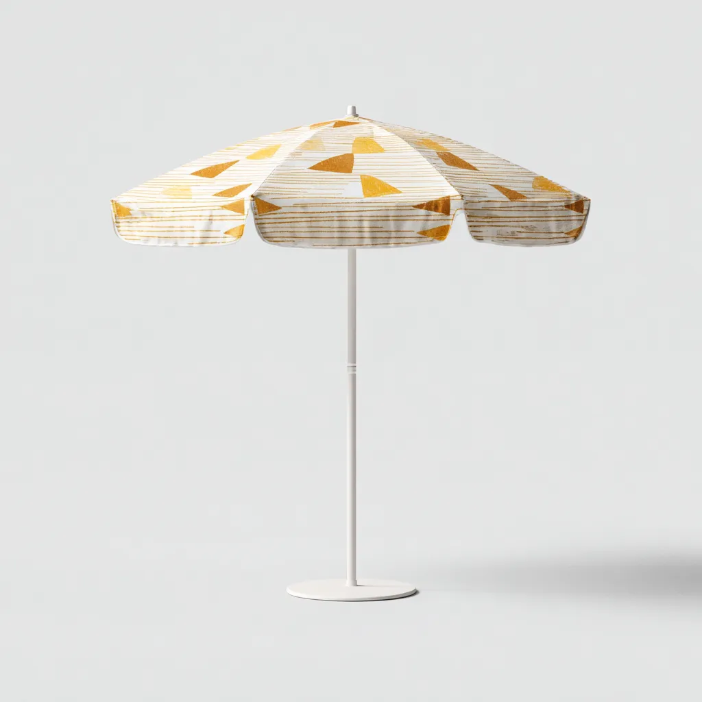 Ombrelloni da giardino - tessuto-metallo - 208x208x223 cm - giallo-bianco - design contemporaneo-Villause