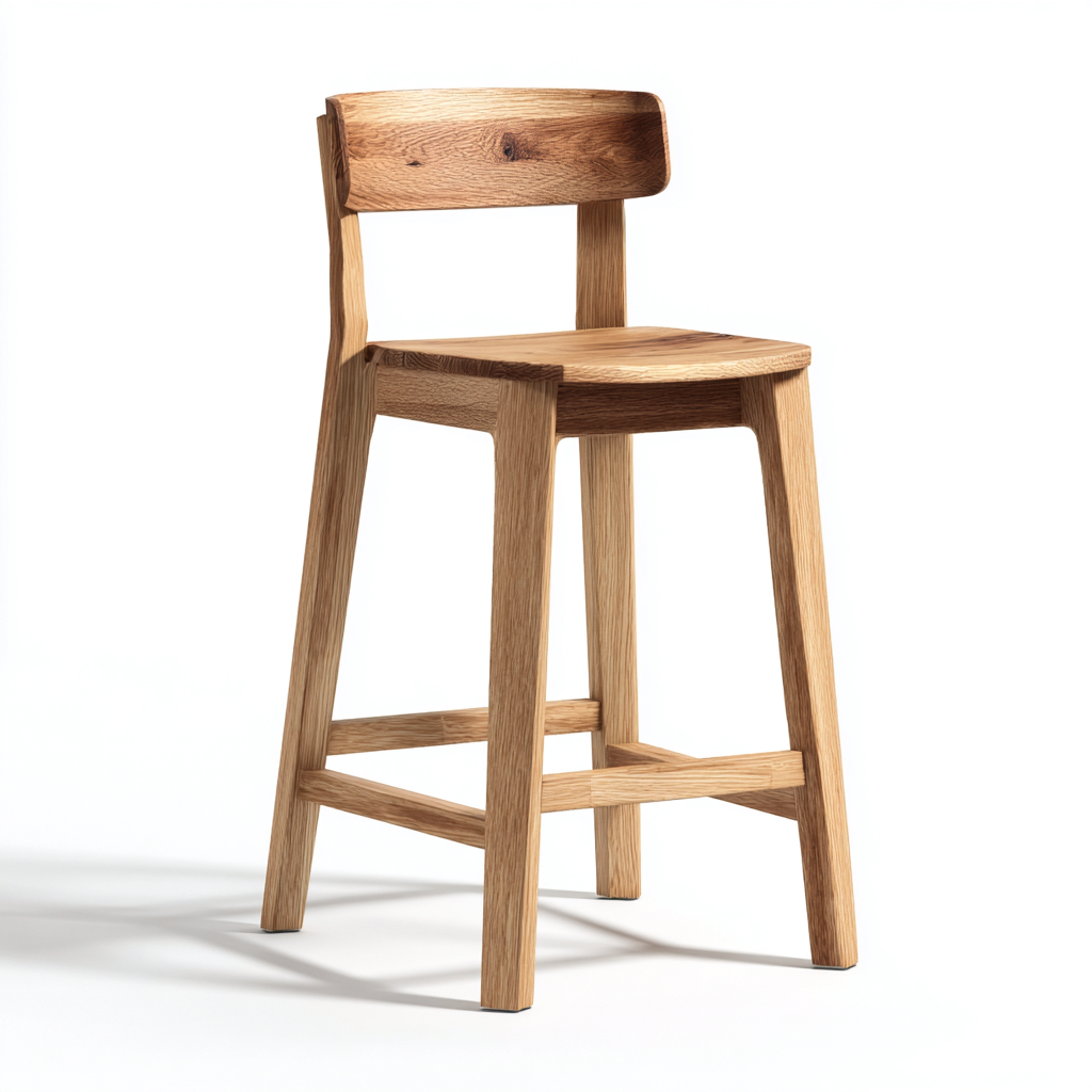 Sgabello da bar-legno-47x44x95 cm-naturale-scandinavo-Villause