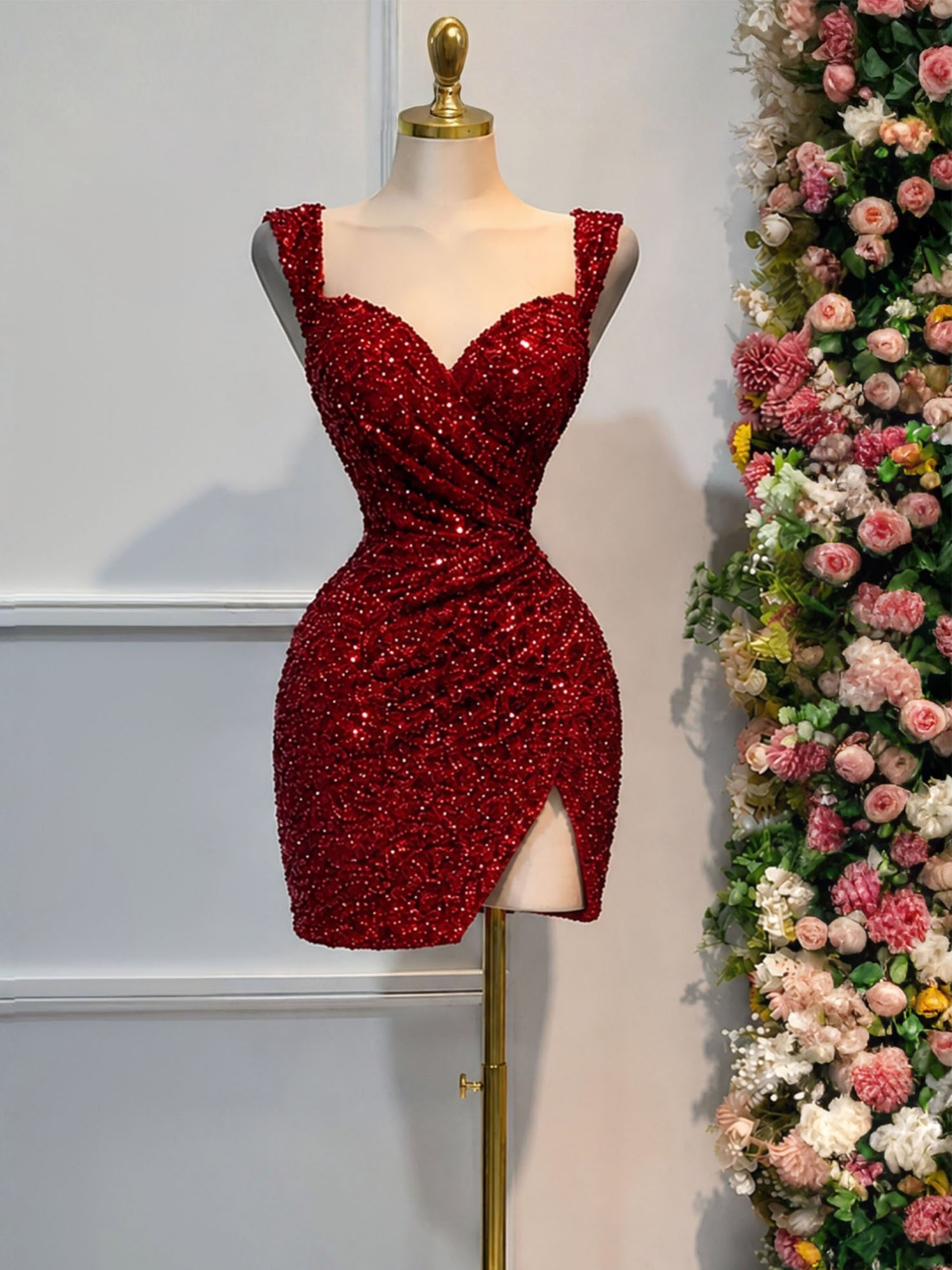 Black Sequin Cocktail Dress Homecoming Dress