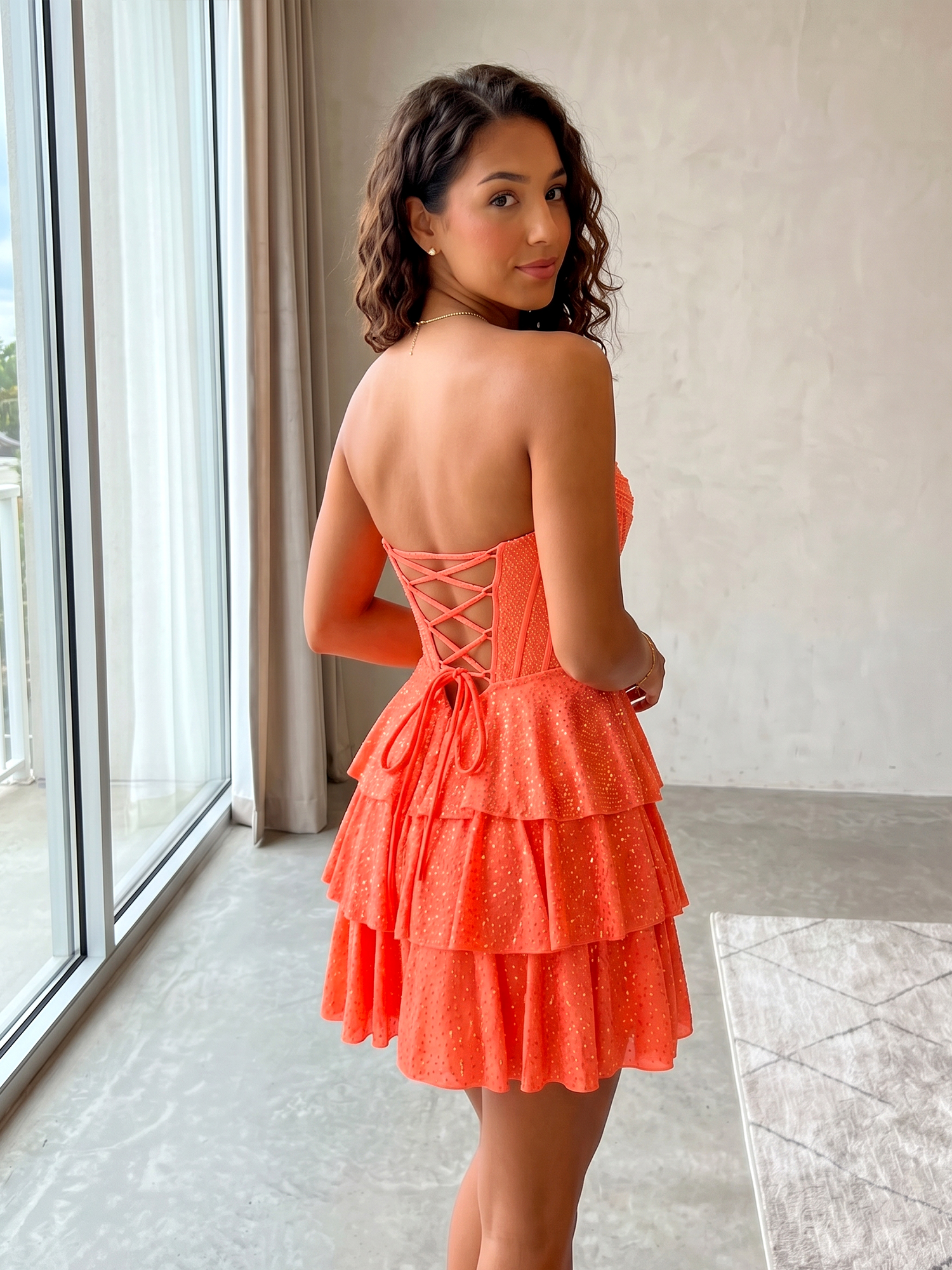Elegant Floral Appliqué Off-Shoulder A-Line Homecoming Dress