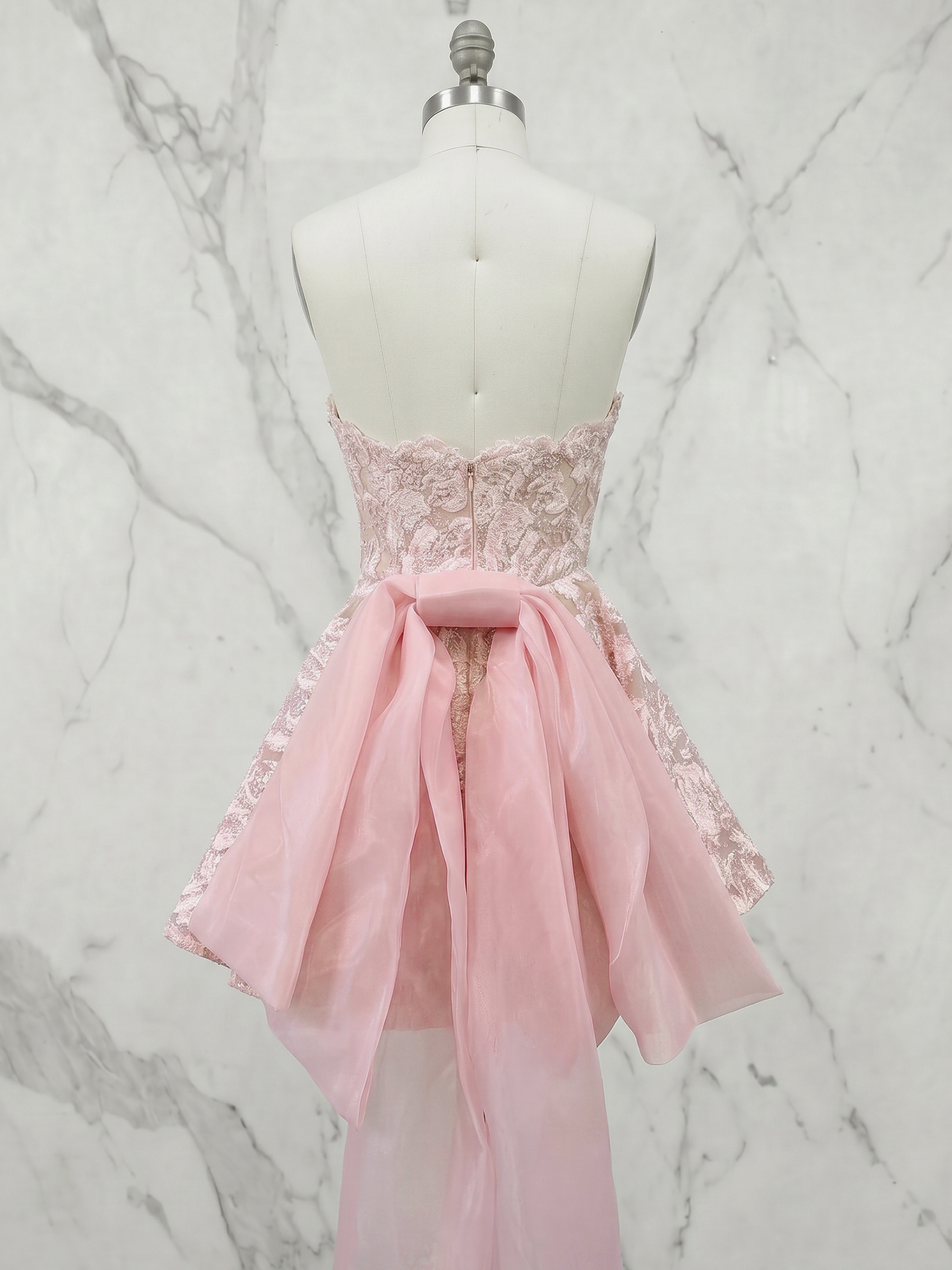 Enchanted Blush 3D Floral Corset Mini Dress with Off-the-Shoulder Sleeves Homecoming Dress