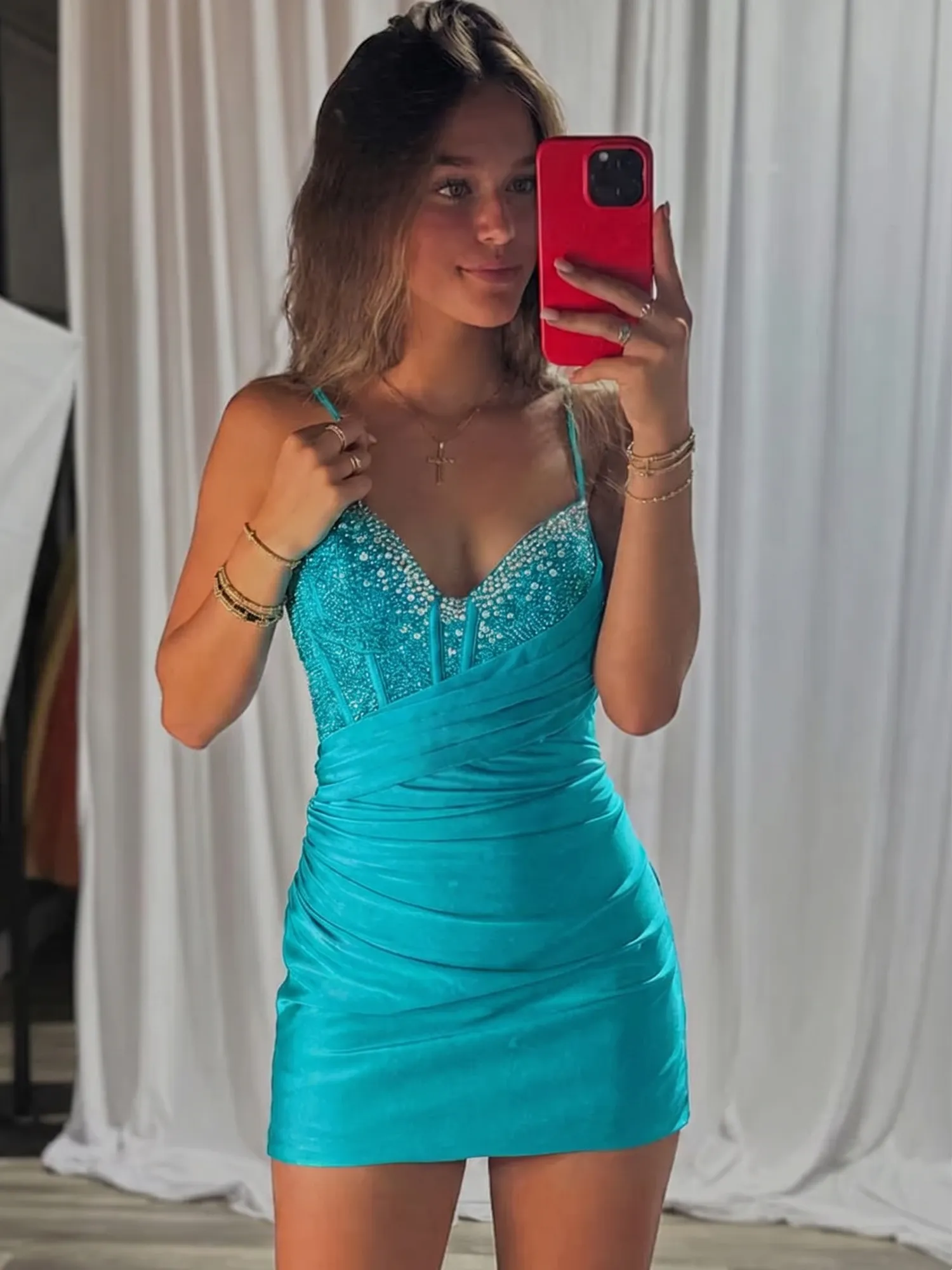 Royal Blue Corset Satin Bodycon Homecoming Dress Mini Dress