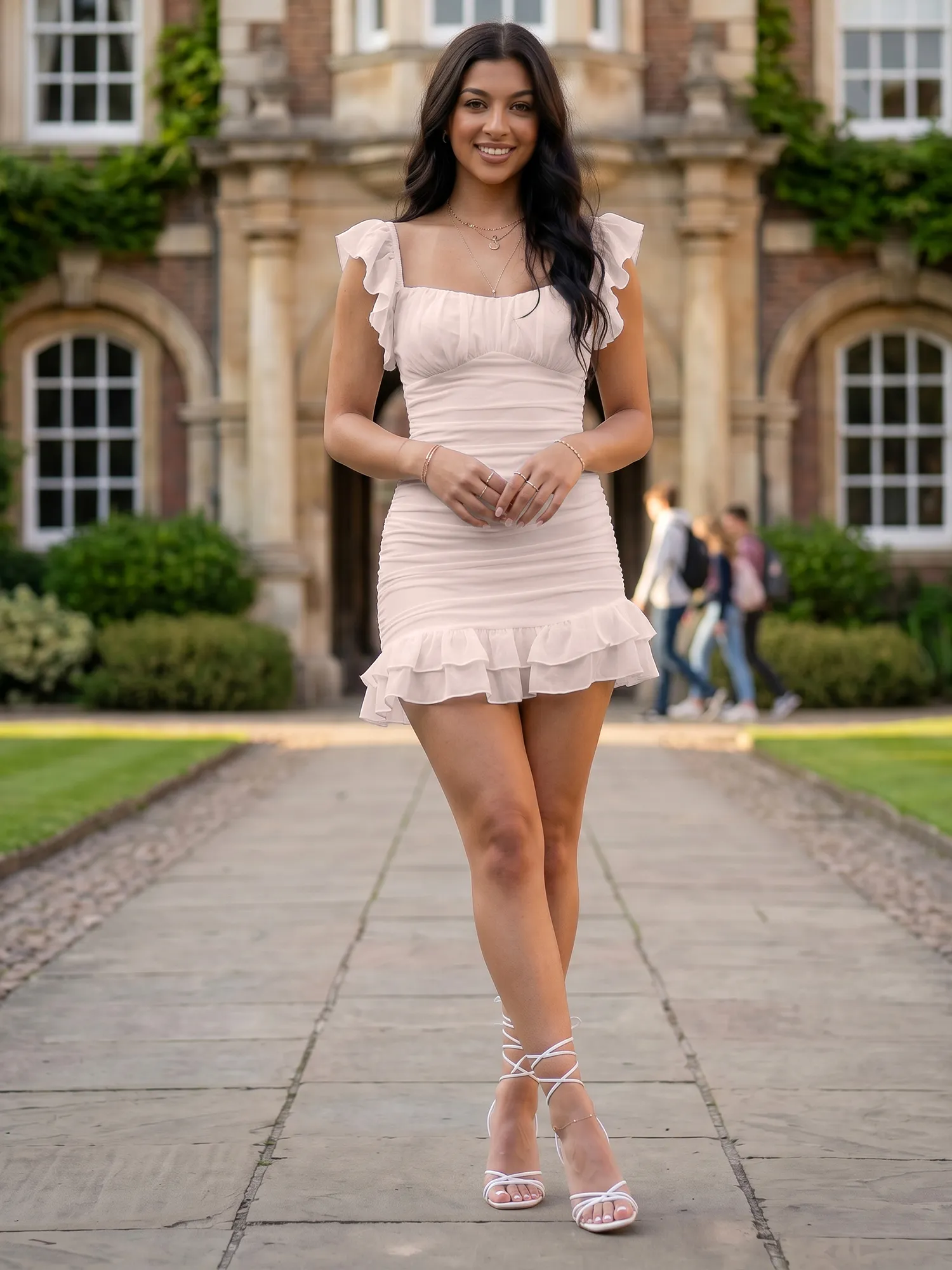Off-the-Shoulder Ruched Chiffon Bodycon Homecoming Dress